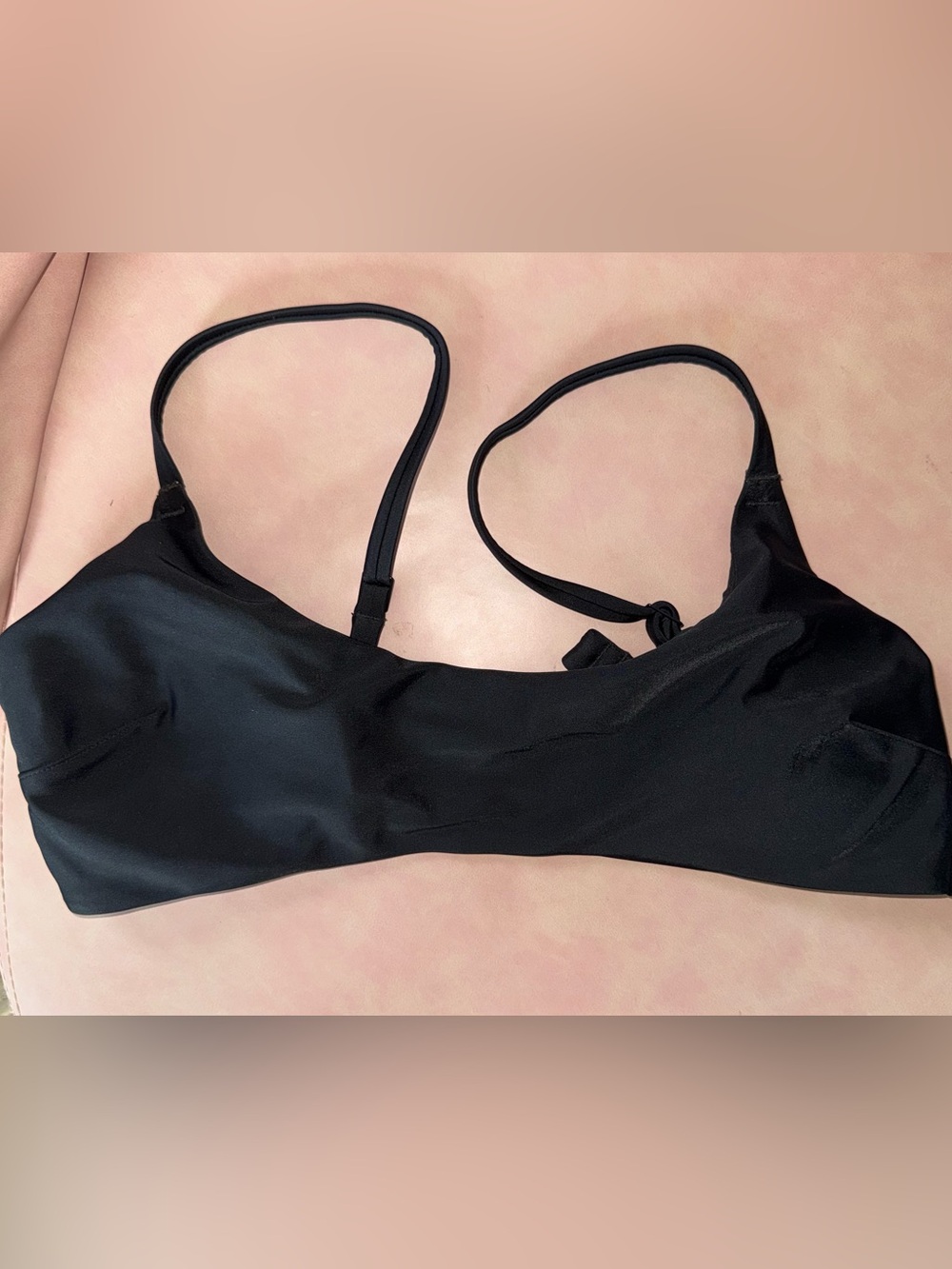 Aerie Black Seamless Bralette swim top